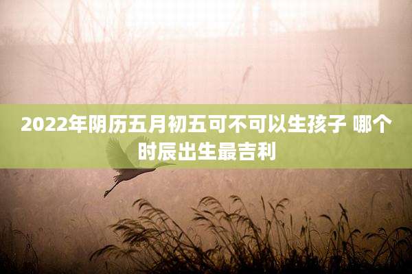 2022年阴历五月初五可不可以生孩子 哪个时辰出生最吉利
