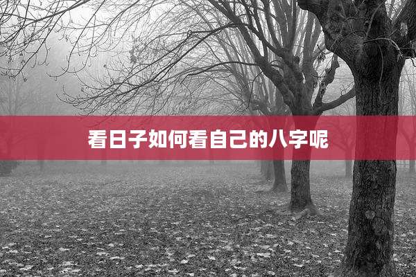 看日子如何看自己的八字呢