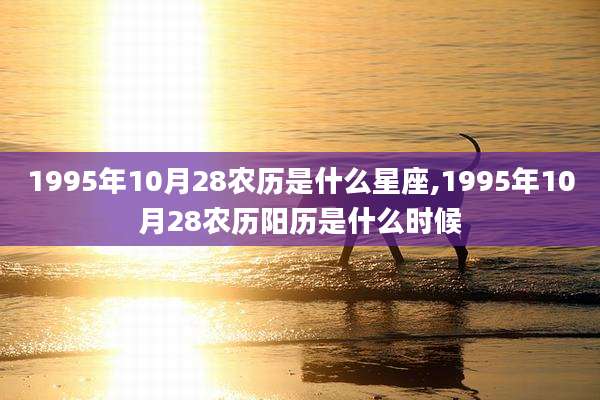 1995年10月28农历是什么星座,1995年10月28农历阳历是什么时候