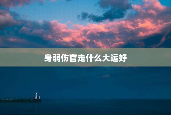 身弱伤官走什么大运好