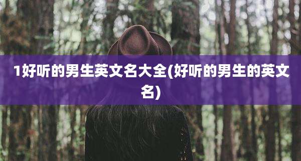 1好听的男生英文名大全(好听的男生的英文名)