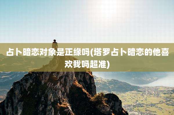 占卜暗恋对象是正缘吗(塔罗占卜暗恋的他喜欢我吗超准)