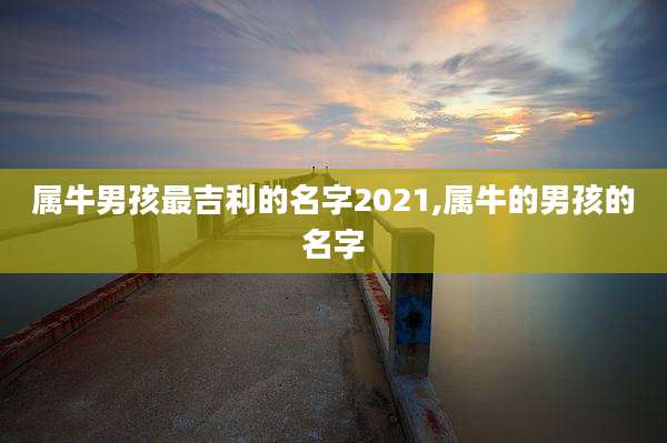 属牛男孩最吉利的名字2021,属牛的男孩的名字