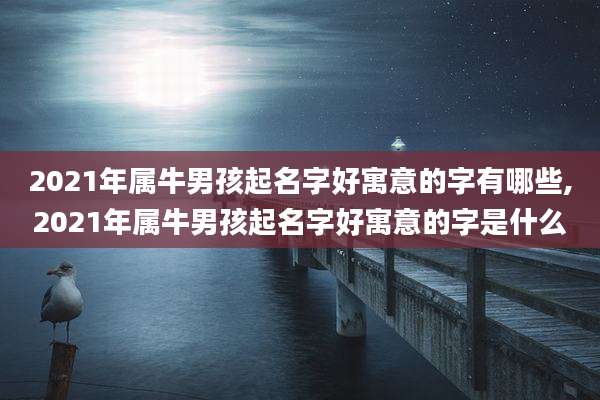 2021年属牛男孩起名字好寓意的字有哪些,2021年属牛男孩起名字好寓意的字是什么