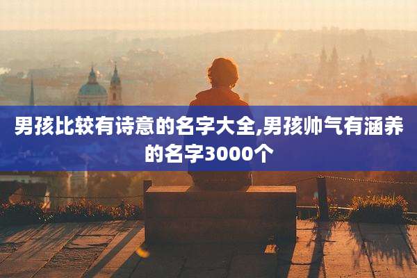 男孩比较有诗意的名字大全,男孩帅气有涵养的名字3000个