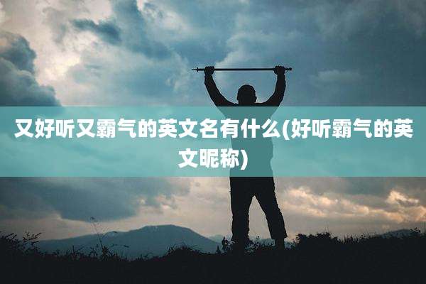 又好听又霸气的英文名有什么(好听霸气的英文昵称)