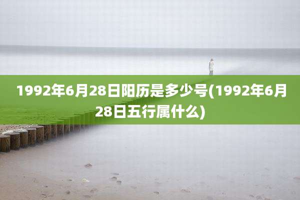 1992年6月28日阳历是多少号(1992年6月28日五行属什么)