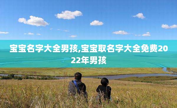 宝宝名字大全男孩,宝宝取名字大全免费2022年男孩