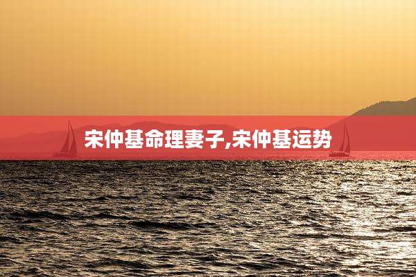 宋仲基命理妻子,宋仲基运势