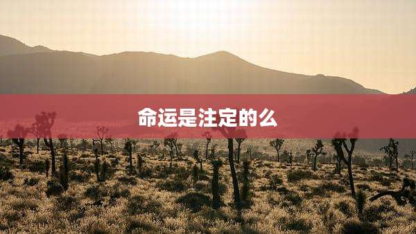 命运是注定的么
