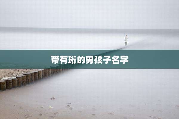 带有珩的男孩子名字