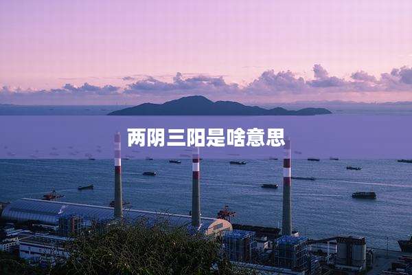 两阴三阳是啥意思