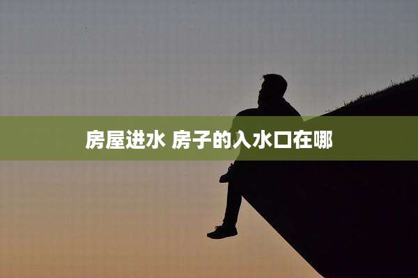 房屋进水 房子的入水口在哪