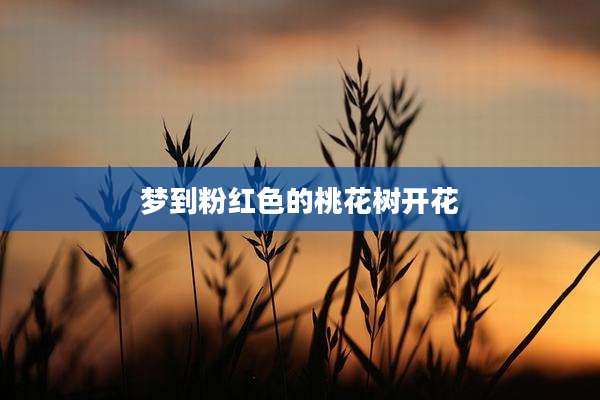 梦到粉红色的桃花树开花