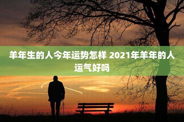 羊年生的人今年运势怎样 2021年羊年的人运气好吗
