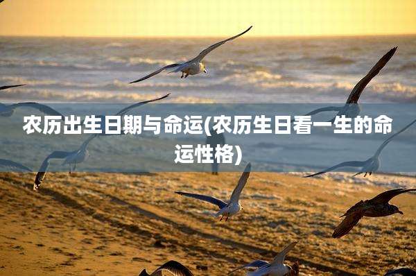 农历出生日期与命运(农历生日看一生的命运性格)