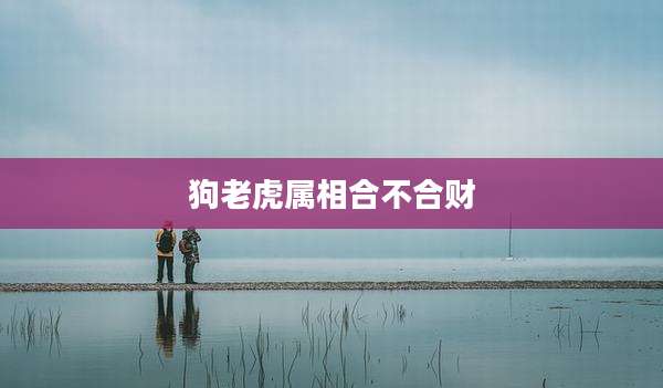 狗老虎属相合不合财