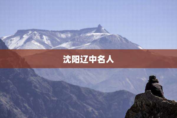 沈阳辽中名人