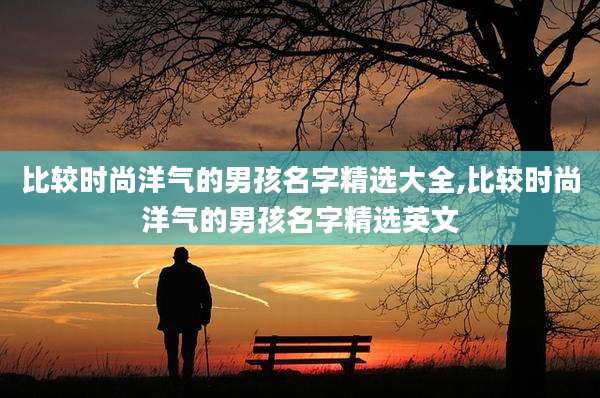 比较时尚洋气的男孩名字精选大全,比较时尚洋气的男孩名字精选英文