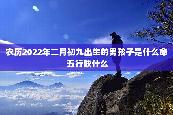 农历2022年二月初九出生的男孩子是什么命 五行缺什么