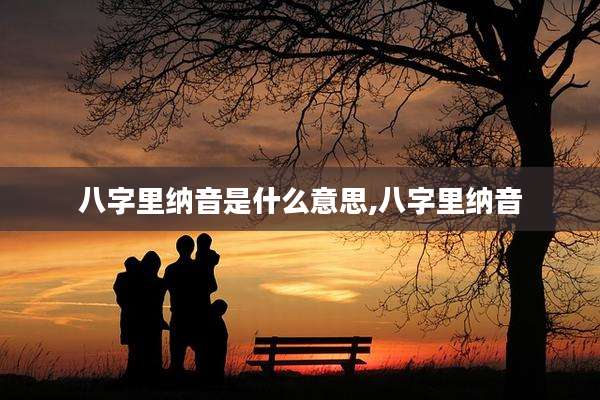八字里纳音是什么意思,八字里纳音