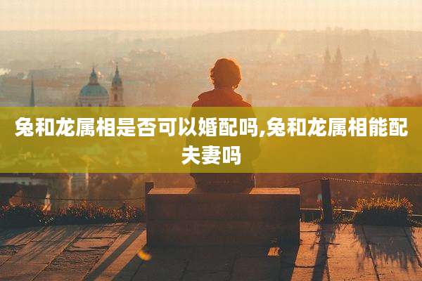 兔和龙属相是否可以婚配吗,兔和龙属相能配夫妻吗