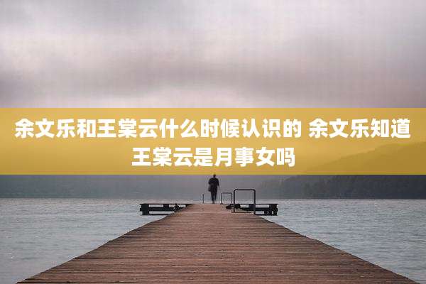 余文乐和王棠云什么时候认识的 余文乐知道王棠云是月事女吗