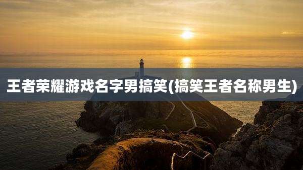 王者荣耀游戏名字男搞笑(搞笑王者名称男生)