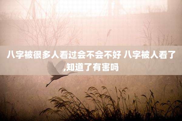 八字被很多人看过会不会不好 八字被人看了,知道了有害吗