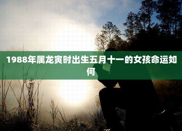 1988年属龙寅时出生五月十一的女孩命运如何