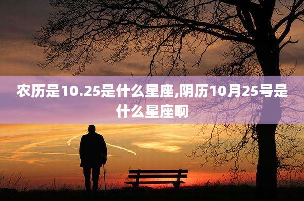 农历是10.25是什么星座,阴历10月25号是什么星座啊