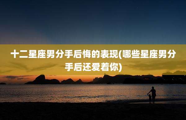 十二星座男分手后悔的表现(哪些星座男分手后还爱着你)