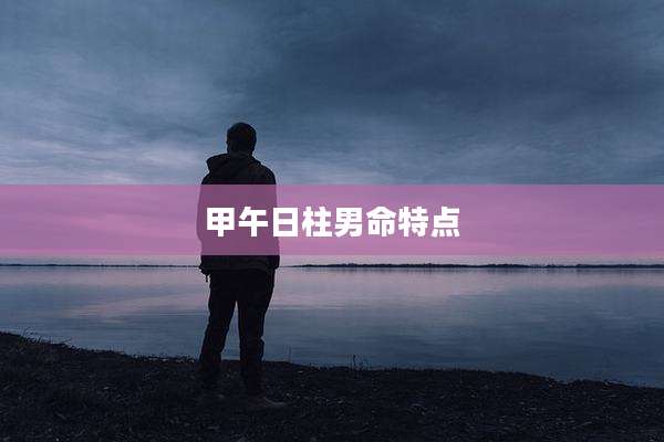 甲午日柱男命特点