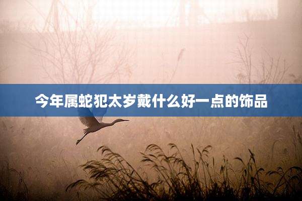 今年属蛇犯太岁戴什么好一点的饰品
