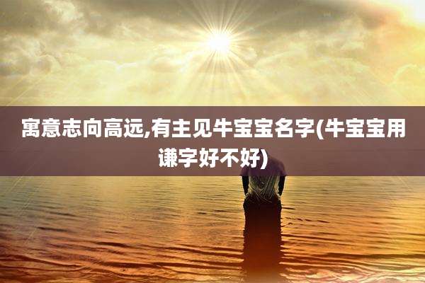 寓意志向高远,有主见牛宝宝名字(牛宝宝用谦字好不好)