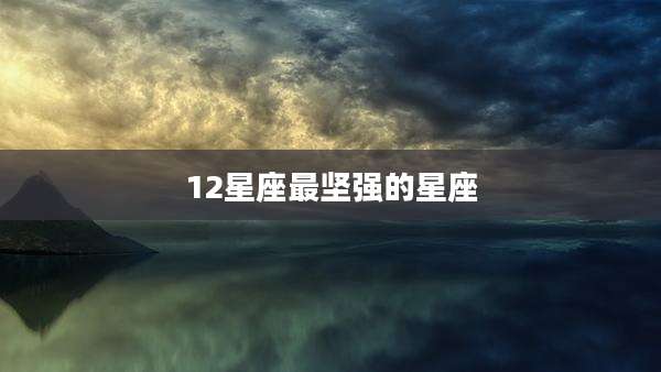 12星座最坚强的星座