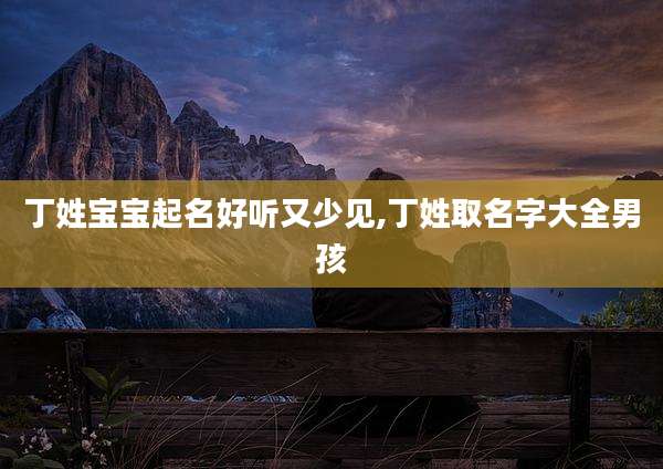 丁姓宝宝起名好听又少见,丁姓取名字大全男孩