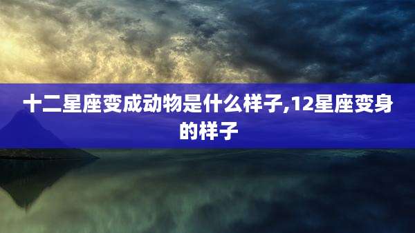 十二星座变成动物是什么样子,12星座变身的样子