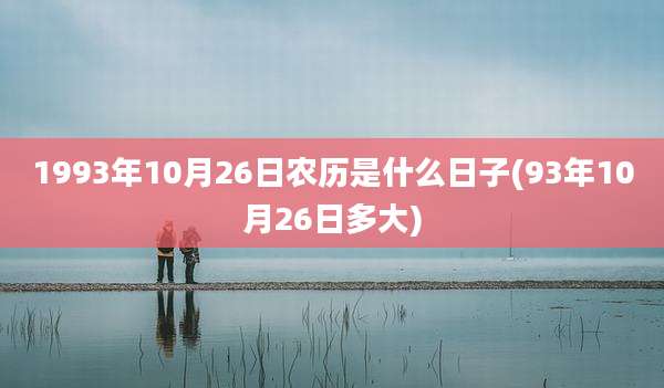 1993年10月26日农历是什么日子(93年10月26日多大)