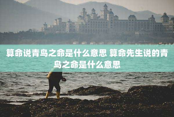 算命说青鸟之命是什么意思 算命先生说的青鸟之命是什么意思