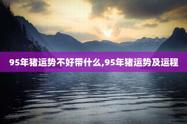 95年猪运势不好带什么,95年猪运势及运程