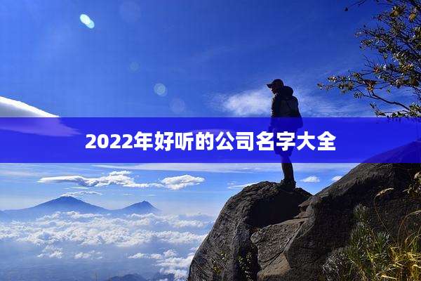 2022年好听的公司名字大全