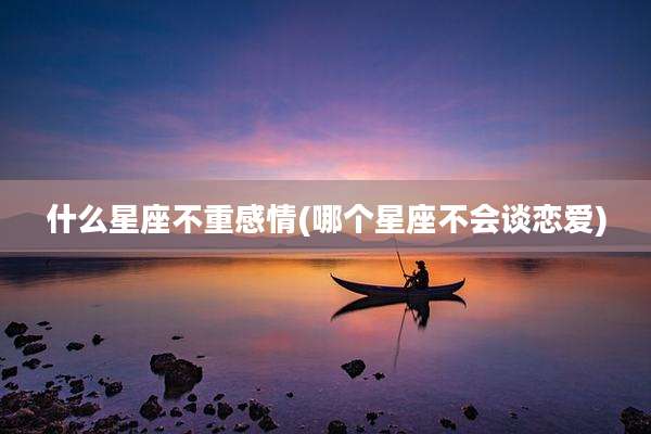 什么星座不重感情(哪个星座不会谈恋爱)