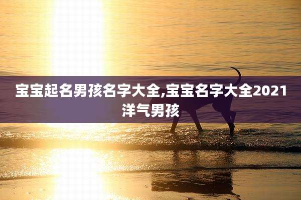 宝宝起名男孩名字大全,宝宝名字大全2021洋气男孩