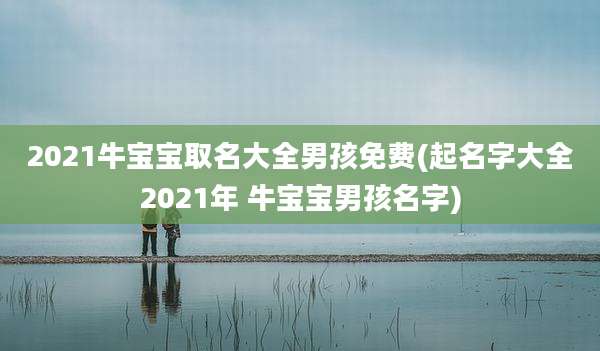 2021牛宝宝取名大全男孩免费(起名字大全2021年 牛宝宝男孩名字)