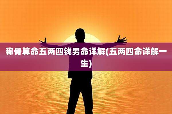称骨算命五两四钱男命详解(五两四命详解一生)