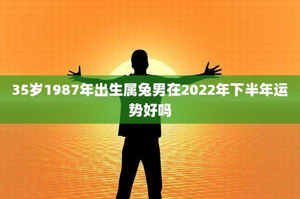 35岁1987年出生属兔男在2022年下半年运势好吗