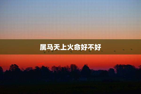 属马天上火命好不好