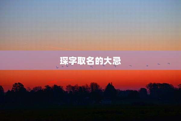 琛字取名的大忌
