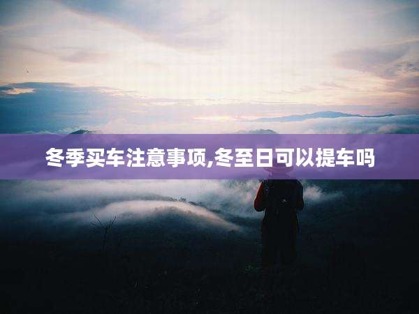 冬季买车注意事项,冬至日可以提车吗